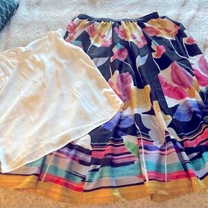 Black floral maxi skirt by flint and moss